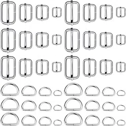 Purse Hardware, Paxcoo 80pcs Buckles and D Rings for Purses, Pouch, Lanyard and Handbags (Assorted Sizes)-picture-10