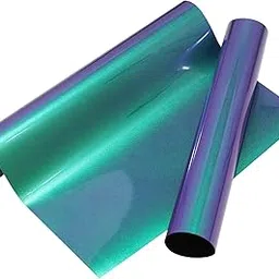 VINYL FROG Chameleon Heat Transfer Vinyl Purple to Green Gradual Transfer Vinyl Roll 12"x5ft with Iron and Heat Press Gradient Change Color HTV for T-Shirt-picture-63