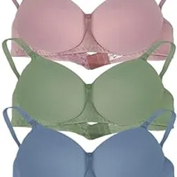 FitSilk Women's Cotton Blend Lightly Padded Wirefree T Shirt Bra.-picture-54