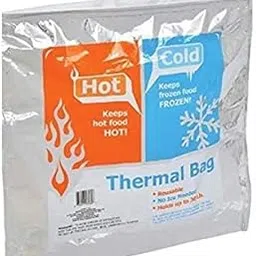 Thermal Hot Cold Bag Helps Keep Items Inside Hot or Cold Medium and Small Size Bags for Storage - Reusable Aluminum Jumbo Storage Bags- Pack of 3 image 1