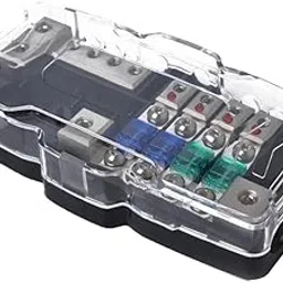 MILAAN 4 Ways Car Audio ANS Fused Power Distribution Block 2X 0/2GA in 4X 4/8GA Out-image-9