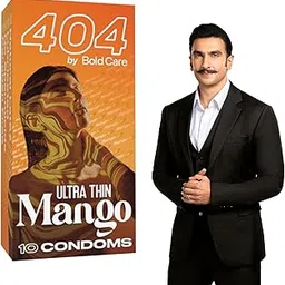 Bold Care 404 Super Ultra Thin Mango Flavored Condoms For Men - 10 Count (Pack of 1)-picture-11