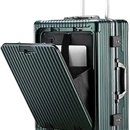 the clownfish Ambassador Series Carry-On Luggage Polycarbonate Hard Case Suitcase Eight Spinner Wheel Trolley Bag with TSA Lock, USB, Mobile Holder, Cup Holder- Forest Green (56 cm-22 inch)-picture-25