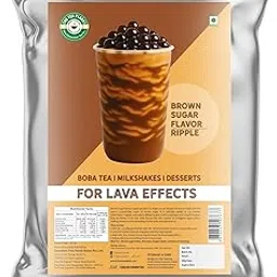 Tea Planet Walling Powder – Brown Sugar Flavor | Rich Caramelized Powder for Boba Tea, Milkshakes, and Desserts | Non-GMO, Café-Grade Ripple Mix for Lava Effects & Cup Decoration, 1 kg(1000gms, Brown Sugar)-image-7