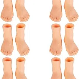 Operitacx Finger Feet Puppet Tiny Feet, 6 Pairs Finger Shoes Feet Shoes Funny Realistic Left and Right Small Feet for Fun Little Feet Fingers for Adults and Kid-image-37