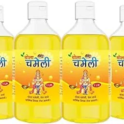 WQT - Chola Chameli Pooja Oil 1000 ML Pack of 4 - Yellow For Pooja, Hawan, Hindu Festival, Religious Pooja-picture-15