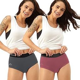 freecultr Women's Underwear Antibacterial Micromodal Airsoft | Boxer Briefs | Ultra-Soft Stretchable & Moisture-Wicking Fabric No Chafing, No Itching Sweat Resistant (Pack of 2)-picture-29