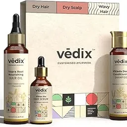 Vedix Customized Hair Fall Control Regimen for Dry - Dry Scalp & Wavy Hair - Hair Oil + Shampoo - Vithan Pro Hair Growth Serum-picture-33