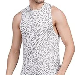 styvibe Men's Chevron Striped Sleeveless Tank Top, Brown and Black Pattern, Casual Cotton Vest-picture-17