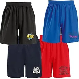 Pack of 4 Mens Sports Shorts | Mens Gym and Running Polyester Shorts |Anime Printed Shorts | Printed Polyester Shorts-picture-31