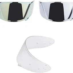 TRENDYNEST 3X for X14 Motorcycle Shield Glasses Lens Golden Silver Clear | Visors | Helmets & Headwear | Apparel & Merchandise-image-95