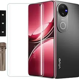 Mothca Premium UV Tempered Glass Screen Protector For vivo V50 5G (Pack of 1) Full Adhesive UV Curved Screen Guard, Case Friendly with Installation Kit-picture-21