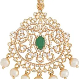 Fashion Jewellery Green Gold Polished Copper Zircon Pendant without chain, Best for Casual Wear & Special Occasion - 427607-image-67