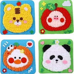 4PCS Embroidery Kit for Beginners, Stitching Kit for Kids with Animal Designs DIY Craft Set, Educational Sewing Activity for Children Aged 6-12, Fun Parent-Child Bonding Project-picture-20