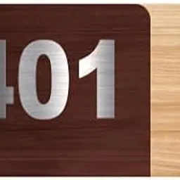 SRGInfotech - ROOM NUMBER PLATE - 401| Wood texture acrylic PLATES Silver Number | Easy installation type double sided tape fixed on backside-picture-14