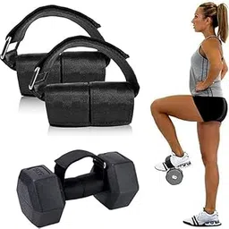 RACE Adjustable Dumbbell Foot Attachment Strap | Leg Strength Training Support | Ankle Strap for Foot, Leg, Glute Exercise | Dumbell Attachment for Men and Women-picture-16