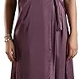 Stylish Satin Maxi Night Gown Set | Full Length Trendy Nightgown | Premium Nightdress | 2-Piece Long Robe & Gown for Women | Bridal Nighty for Dreamy Honeymoon (9S-BD-LRL)-image-21