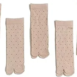 golurk Ultra-Thin Transparent Nylon Cotton Summer Skin Socks for Women's/Girl's (Ankle Length) with Thumb (Pair of 5)-picture-17