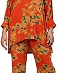 Western Co-Ord Set for Women | Regular Wear,Rayon Material Printed Set For Girls | Girls Summer Clothing Tops | Stylish Sleeve, Regular fit Tops-image-0