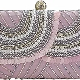 duchess Women Hand Embroidered Sequins Box Clutch for Wedding Party-picture-32