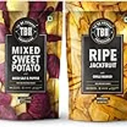 TBH - To Be Honest Vegetable Chips Crunchies | Beetroot, Sweet Ripe Banana, Jackfruit & Sweet Potato Chips | Gluten Free | Vegan Friendly Snack | Low Fat | 50% Less Oil - Pack of 6 - (375GM)-image-54