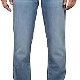 wrangler Men's Blue Regular Fit High Rise Pants image 1