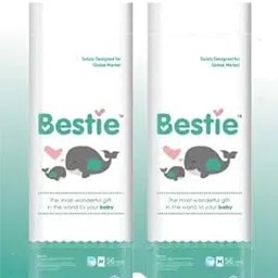 Bestie 56 Pieces all Round Protection Baby Diaper Pants, Double Layer Leakage Skin Protection Soft High Absorbent Adjustable Fit (Pack of 2) (L)-picture-12
