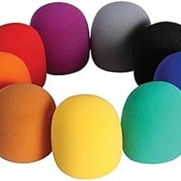 KHALSA MUSICAL 9 pcs Handheld Microphone Windscreen Windshield Sponge Foam Mic Cover (Multicolour)-picture-47