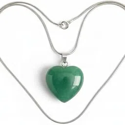 brandon Natural Green Jade Heart Pendant Necklace, Chain 20x22inches-picture-52