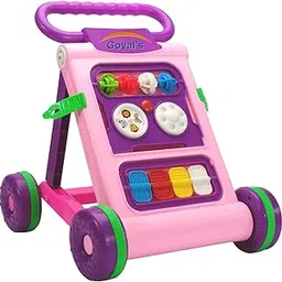 Goyal's Baby Activity Walker - Toddler Learning Toys Push Walker for 6 Months -15 Months (Pink) image 1