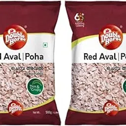 Double Horse Organic Fibre Rich Red Aval Thin - 500 g (Pack of 2)| Red Rice Thin Poha | Pauwa | Chira|Sira| Healthy Poha|Export Quality-image-10
