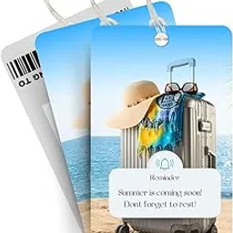 Brandian Luggage Tags and Bag Tags, Summer is Coming Soon Stay Organized On Your Adventures with Practical Luggage Tags for Suitcases Flight with Silicone Band (Multicolour)-picture-14