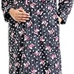 Women's Woolen Winter Nighty Maxi Gown Nightwear-image-1