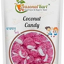 SEASONALKART Coconut Candy for Kids Healthy & Tasty Candy Nariyal Candy Khathi Mithi Candy 200 Grams Flavoured Candy (Coconut)-picture-15