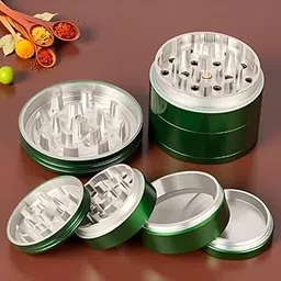 MOKSHA® Crusher 56mm Metal Herb Grinder Herb Crushers 4 Part Color Green Pack of 1-picture-50