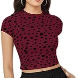 Stylescape's Printed Crop Top (Large, Light Yellow)-picture-14
