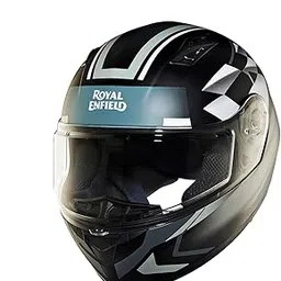 Royal Enfield ISI Certified Lightwing Full Face Riding Riding Helmet Checks L Grey (L) 60 Cm-High Impact Grade Thermoplastic & High Density Head EPS Liner for Superior Impact Protection & Durability-picture-23