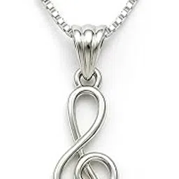 azuni & company 925 Sterling Silver Treble Clef Pendant – Musical Note Charm Jewelry for Music Lovers (Chain Not Included)-picture-16