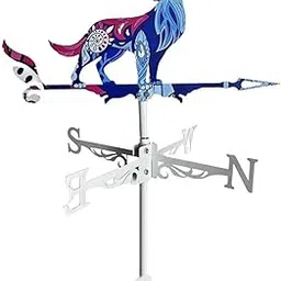 STYLEHEAVEN Wolf Metal Weathervane Colorful Animal Wind Vane for Cottage Farmhouse Porch|Home & Garden|Yard, Garden & Outdoor Living|Garden D?©cor|Weathervanes-image-15
