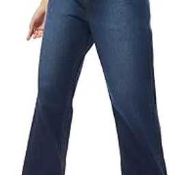 bewakoof Women's High Rise Denim Solid Wide Leg Jeans-picture-29