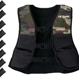 De Jure Fitness Durable Body Weighted Vest for Men & Women, Gym Equipment, Fitness Jacket Workout Equipment (Army, 5 Kg)-image-33