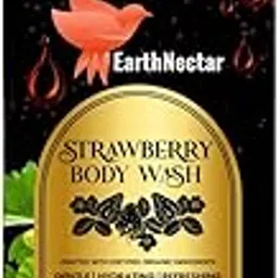 Earth Nectar Strawberry Body Wash 200ml | Paraben, SLS/SLES, Sulphate & Silicone Free | Deep Cleansing, Moisturizing & Detan Shower Gel for Glowing Skin | pH Balanced, Natural Fruity Body Wash for Men & Women image 1