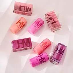 Cooling Water Jelly Tint, 4 Colors Jelly Blush Stick, Sheer Lip & Cheek Stain, Buildable Watercolor Finish, Multi-Use Matte Blush Lip's Tinted Makeup, Waterproof Long Lasting Lip Gloss-picture-46