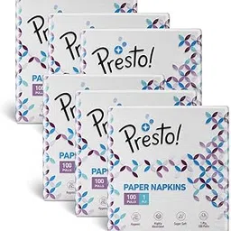 Amazon Brand - Presto! 1 Ply Tissue Paper Napkin | 600 Pulls | 100 Pulls X 6 Packs | 100% Natural Virgin Cellulose Fiber-image-17