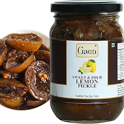 GAON Sweet & Sour Lemon Pickle 250g | Meetha Nimbu Achar | No Oil | Homemade Sweet Lime & Lemon Pickle | 250 gm Glass Jar-picture-34