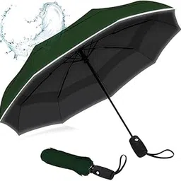 ozoy UV protection Navy Umbrella Automatic open close for rain and sun protection 3 fold for men women kids boys girls big size large three fold stylish folding under windproof travel image 1