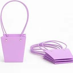 Oasis Pack of 10 – Purple Conical Flower Paper Bags | Floral Gift Bags for Bouquets, Christmas, Weddings & Events | 12x8x12.5cm-image-90