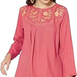 go-4 it Go.4.it Rayon Pin Stripes Women's Top with Classy Embroidery-picture-34