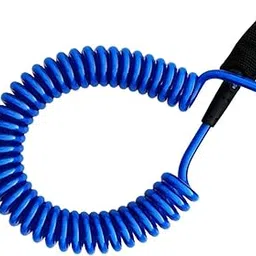 MILAAN 10ft Coiled SUP Leash Leg Rope with Waterproof Wallet Dry Bag Blue-image-0