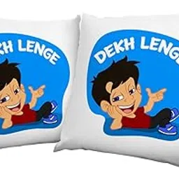 Dekh Lenge Theme Cushion Cover (12x12 Inches)(Pack of 2)-picture-70